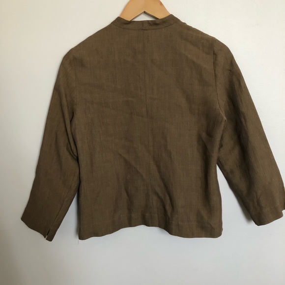 COPY - Eileen Fisher two piece brown top & capris bottoms - Picture 3 of 8